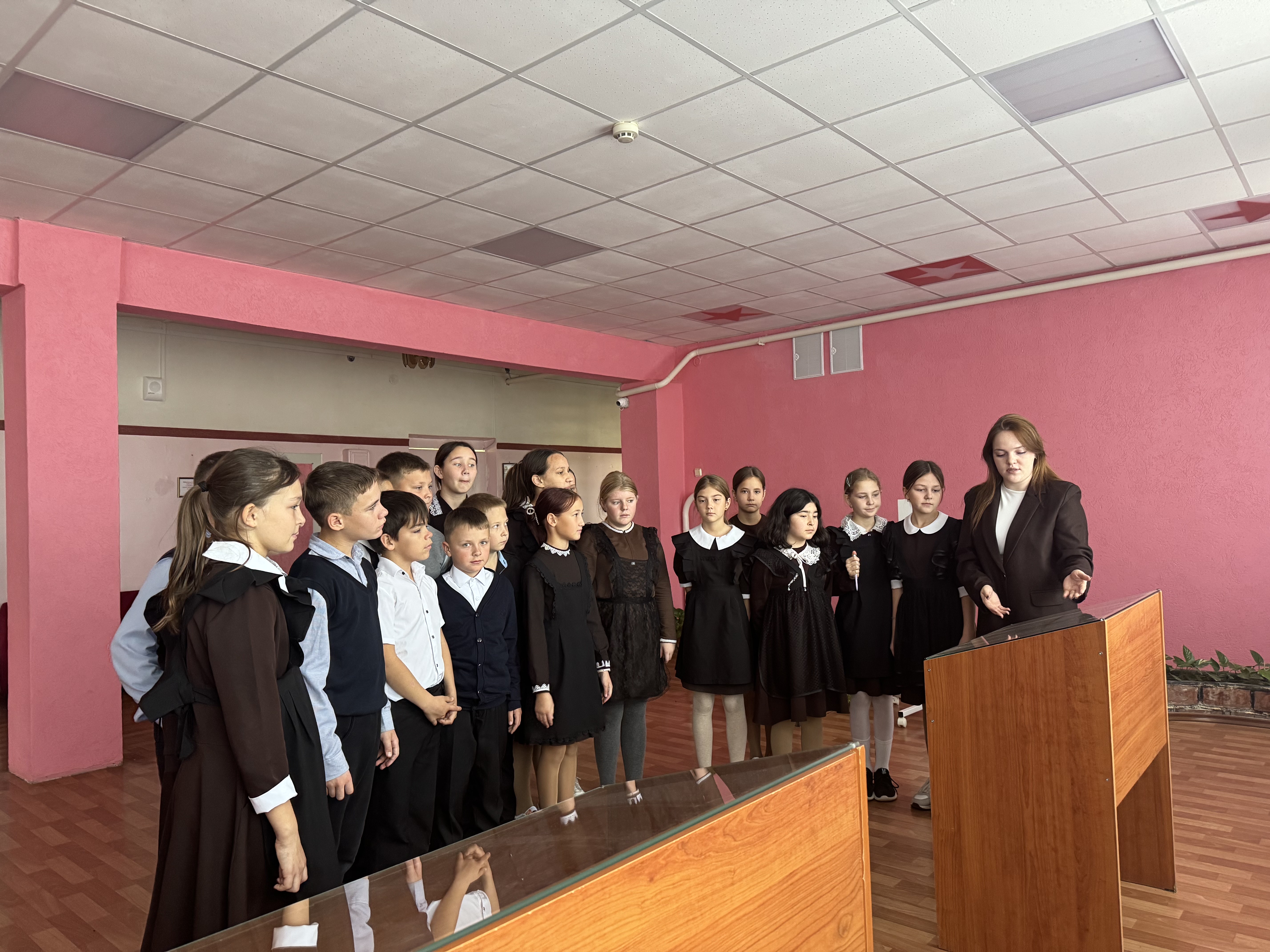 Экспозиция школьного музея.